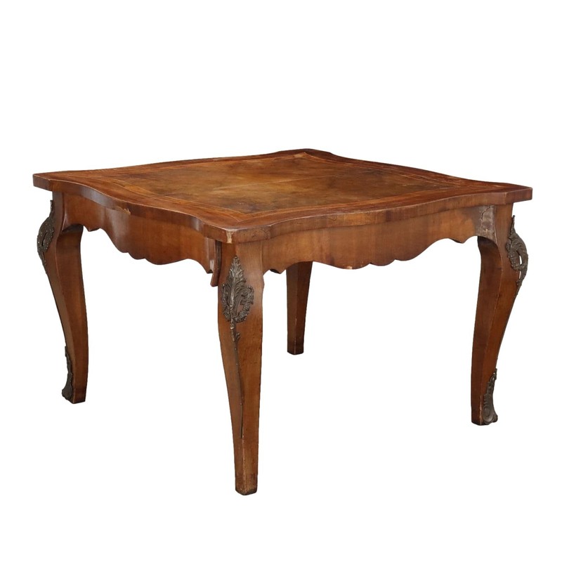 Antique Table Chippendale Style Mahogany Bronze Italy XX Century Original gallery