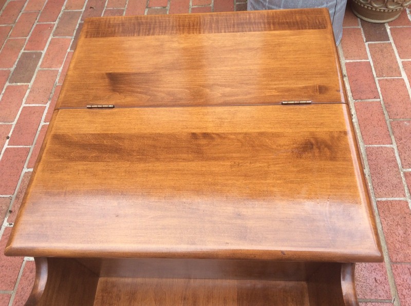 Vtg Mid-Century Heywood Wakefield End Table Magazine Rack W / Storage -Very Good gallery