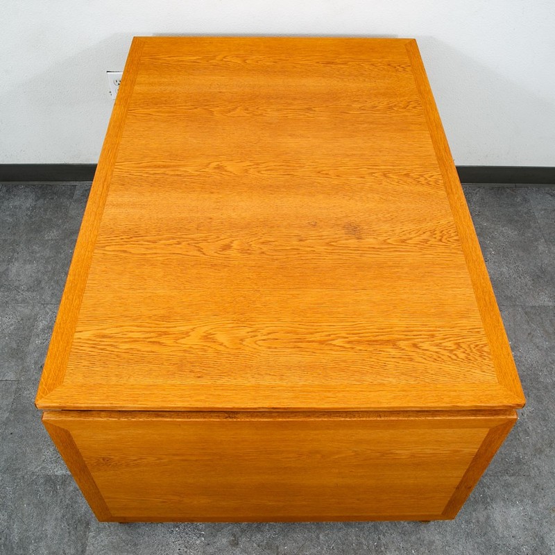 Mid Century Danish Modern Dining Table Kurt Ostervig Oak Drop Leaf Slagelse 94" gallery