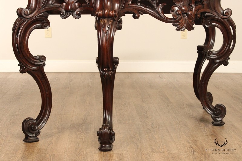 C. Lazarus & Co. Antique Rococo Style Marble Top Console Table gallery