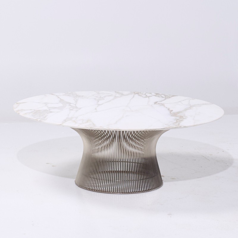 Warren Platner for Knoll Mid Century Marble Coffee Table gallery