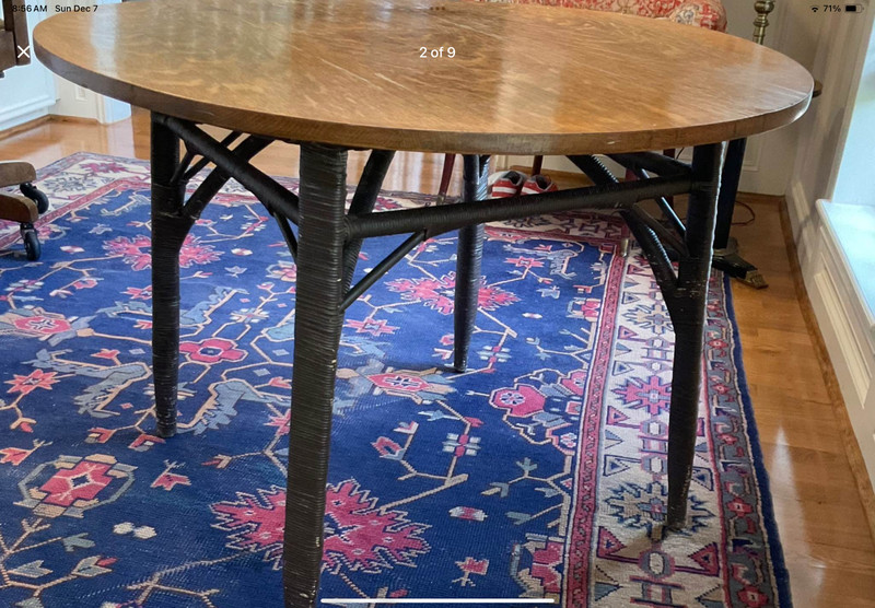 Antique Wicker Breakfast Table and Chairs gallery