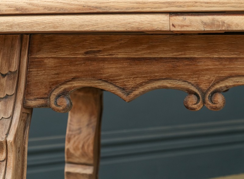 Antique Spanish Basque Oak & Iron 8ft 9” Refectory Kitchen Dining Table c. 1930 gallery