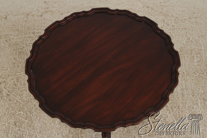 L72809: HENKEL HARRIS Mahogany Pie Crust Tilt Top Table gallery