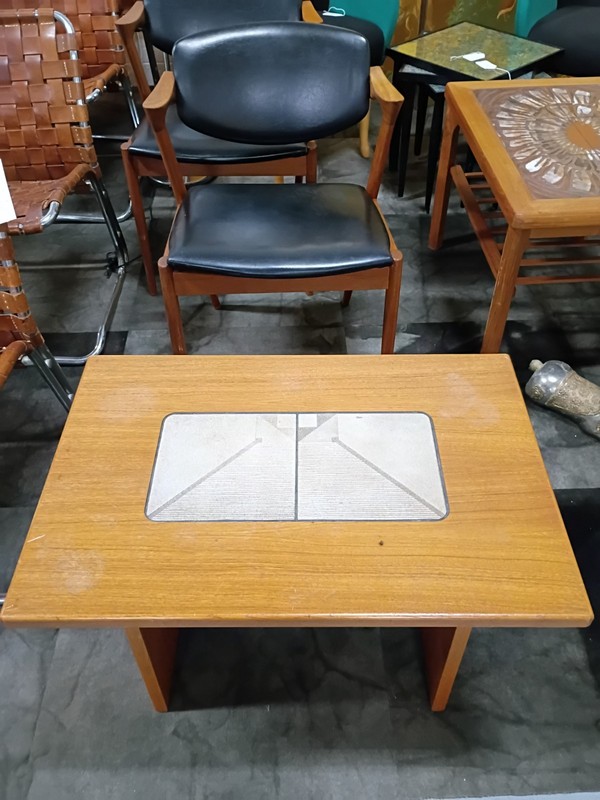 Pair Tile Top Danish Modern Gangso Mobler Tables side end MCM Mid Century gallery