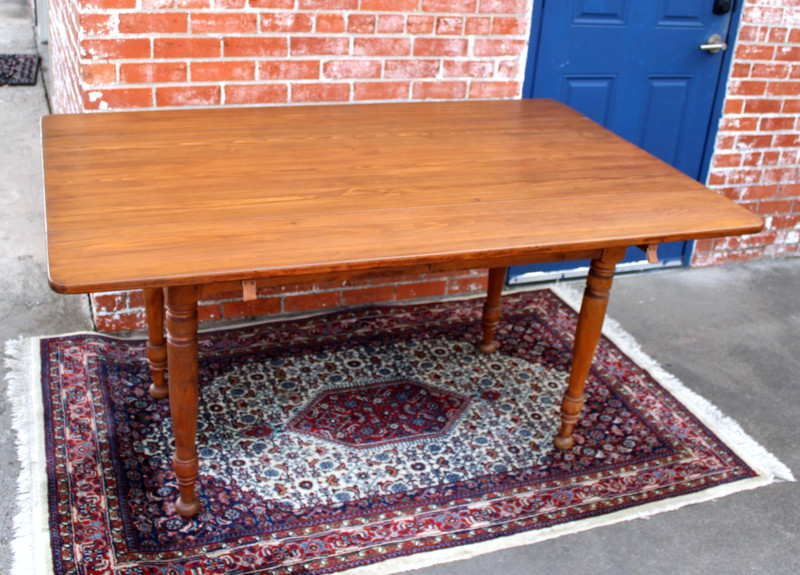 English Antique Pine Drop Leaf Table / Kitchen Table /Dining Table gallery