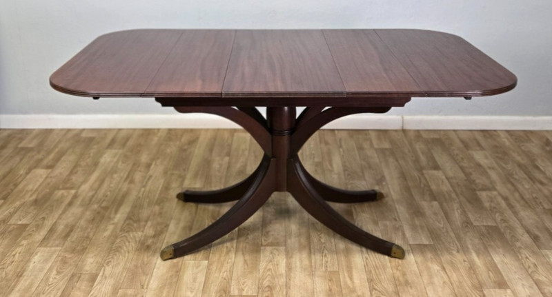Charak Furniture Mahogany Dining Table with 2 matching leaves Original Label
