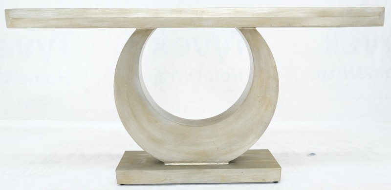 Large 37"h Silvered Patinated Lacquered Welded Steel Heavy Console Table MINT gallery