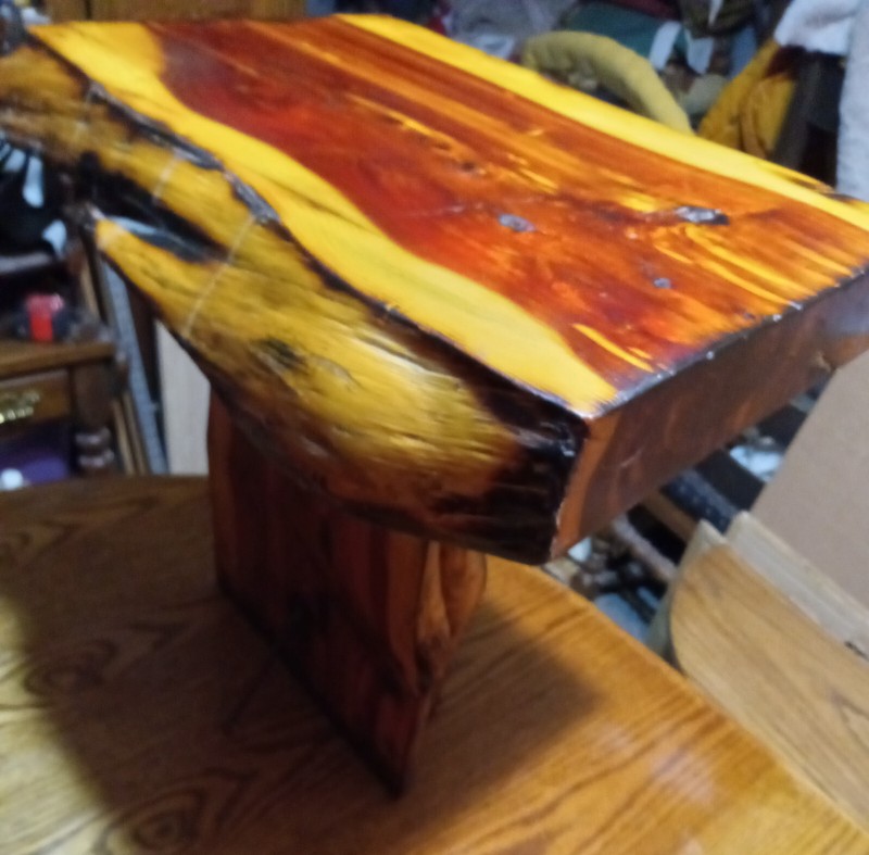 Live Edge Cedar End Table / Side Table (ET193) gallery