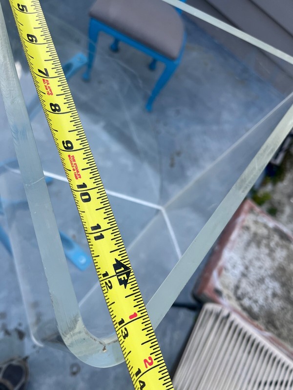Vitnage Mid Centruy Modern Lucite Triangle Coffee Table or End Table Bases gallery