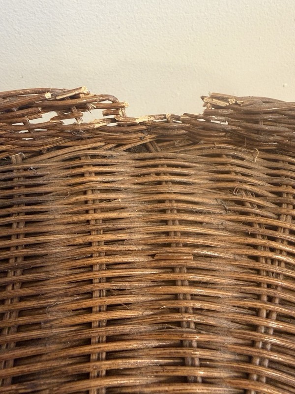 Vintage Elephant Tray Table Natural Wicker Boho 1960s gallery