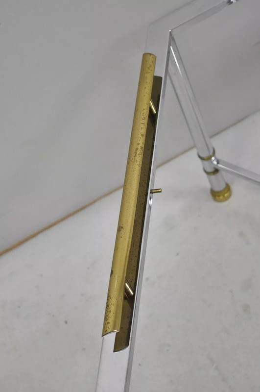 Italian Directoire Maison Jansen Style Steel and Brass Hexagonal Coffee Table gallery