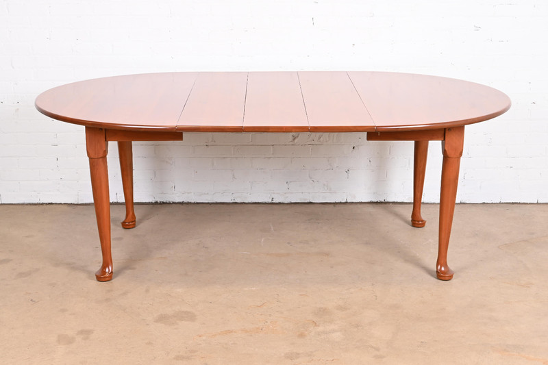 Stickley American Colonial Solid Cherry Wood Extension Dining Table, Refinished gallery