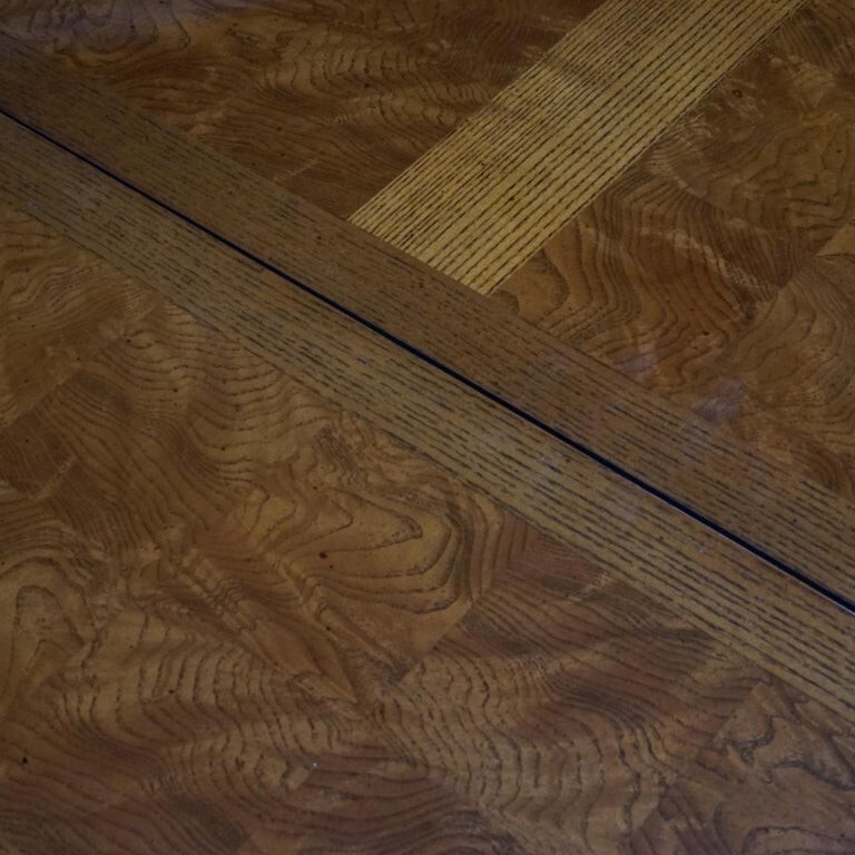 Chinese Chippendale Burl & Mahogany Dining Table 20thC gallery