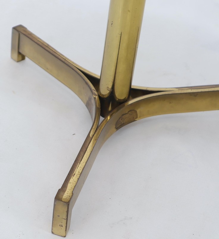 Round Marble Top Tripod Brass Base Legs Occasional Butler Side Table gallery