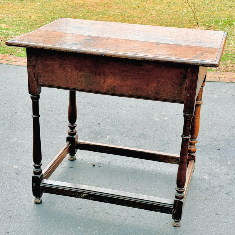 17th Century William and Mary Oak Side Table -- Shipping Available gallery