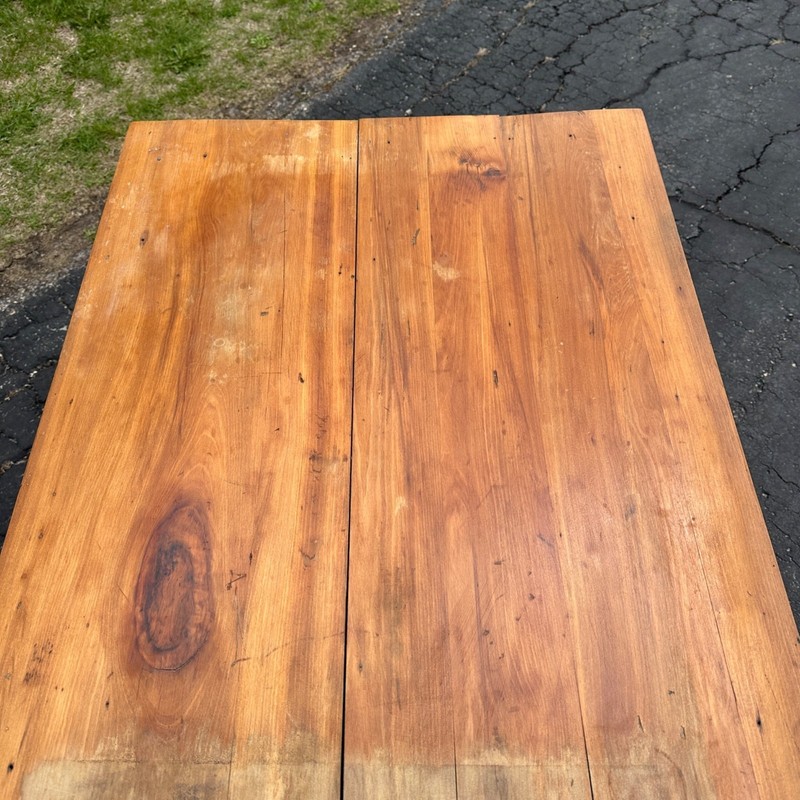 Antique Primitive Pine Wooden Table w/ Single Drawer gallery