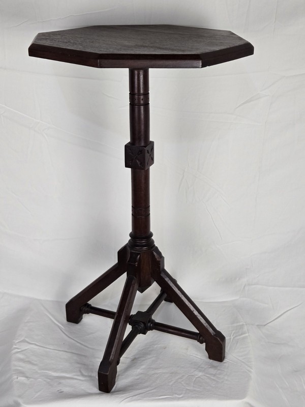 Antique Neoclassical Neo-Grec Gothic Pedestal Fern Table End Side Plant Stand gallery