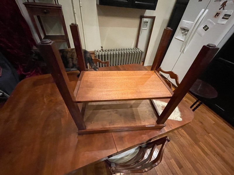 VTG Antique Lamp/Side End Table 23 wide x 23 tall x 14 deep carved gallery