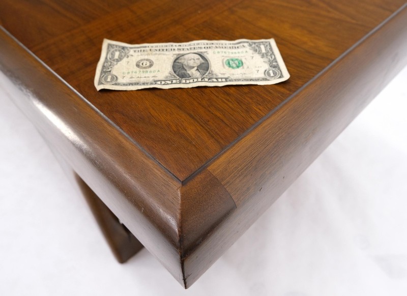 Mid-Century Modern Long Walnut Bench Coffee Table by Lane gallery