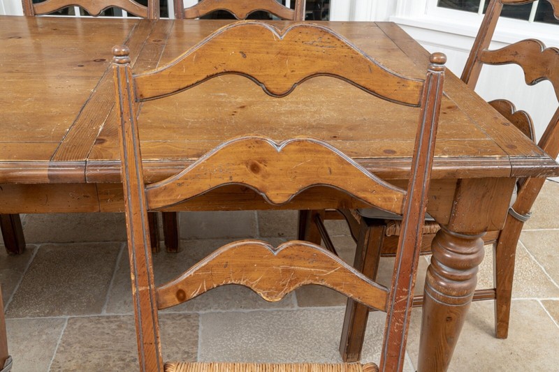 Vintage Pine Rectangular Farmhouse Extension Dining Set gallery