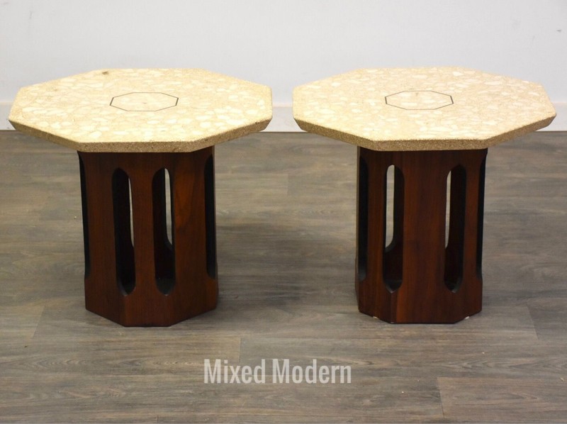 Harvey Probber Terrazzo End Tables – A Pair