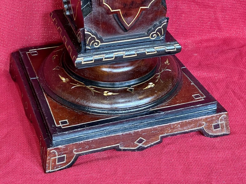 ANTIQUE VICTORIAN RENAISSANCE REVIVAL AESTHETIC Style Ornate Walnut Pedestal gallery
