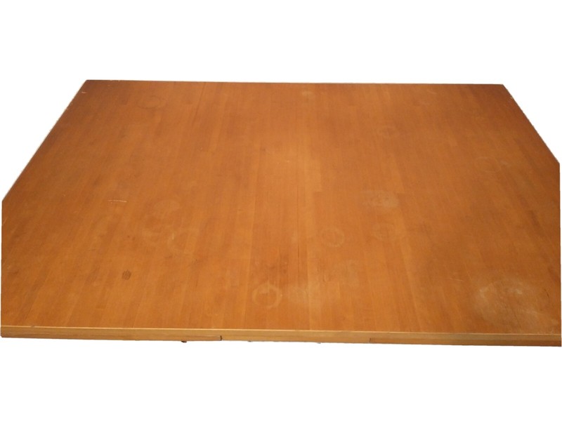 Vintage EDSBY VERKEN Mid Century Danish Modern Dining Table Birch w Extension gallery