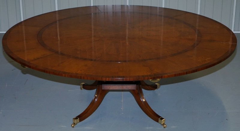 BRAND NEW CLUSTER OAK EXTENDING JUPE ROUND DINING TABLES SEATS 6 - 10 PEOPLE gallery
