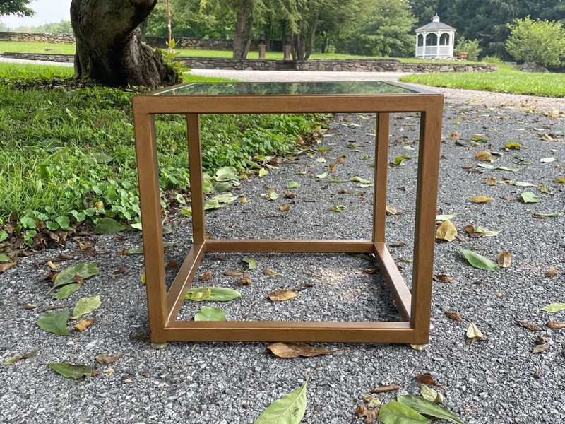 Mid-Century Modernist Mirrored Top Allan Copley Side Table—A Pair gallery