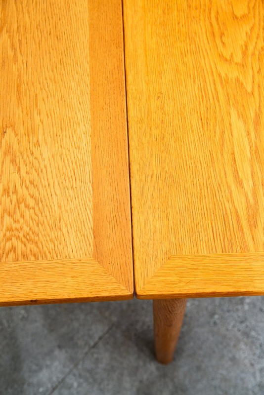 Mid Century Danish Modern Dining Table Kurt Ostervig Oak Drop Leaf Slagelse 94" gallery