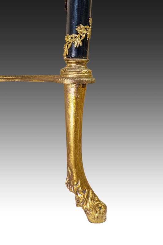 Superior 19C Gueridon Table Gilt Bronze Marble gallery