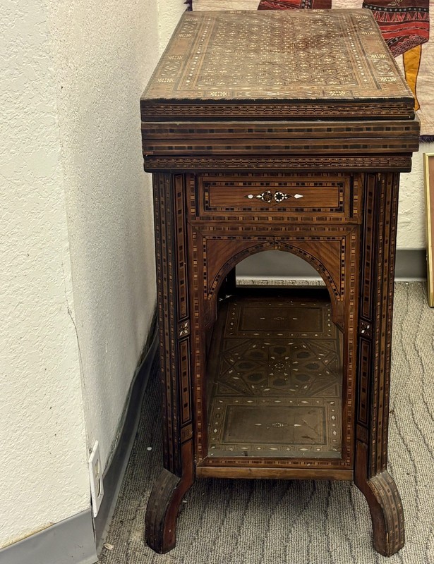 19th C SYRIAN INLAID GAMING TABLE gallery
