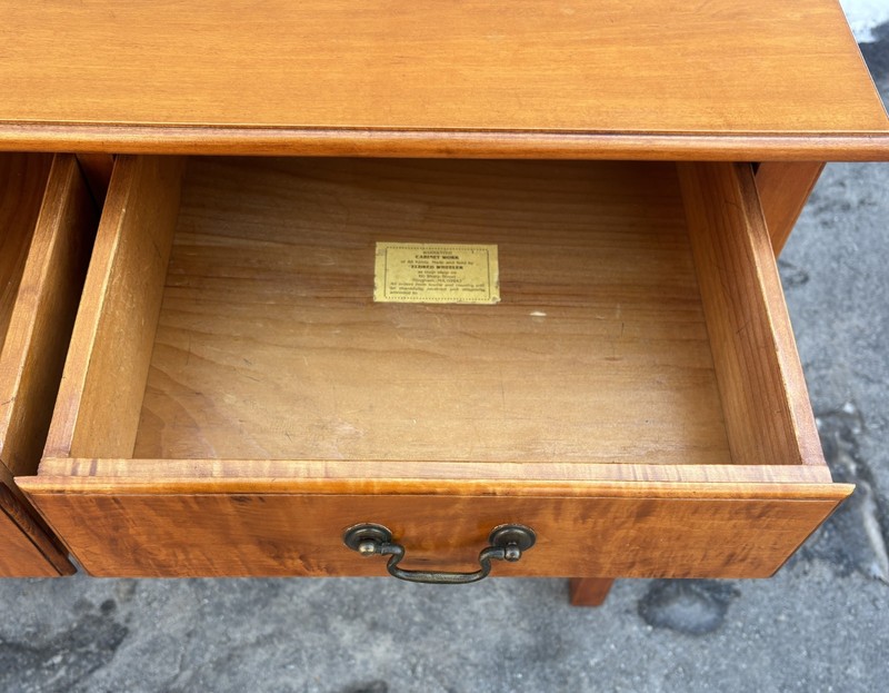 Eldred Wheeler Tiger Maple 2 Drawer Desk / Table gallery