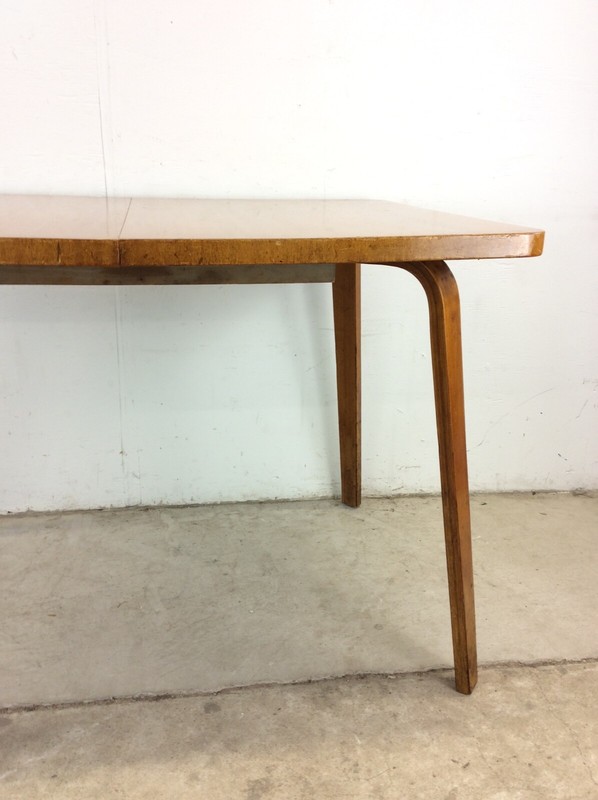 Mid Century Modern Kitchen Table with Bentwood Legs & Leaf gallery