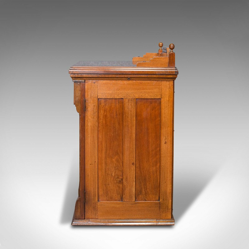 Antique Sewing Machine Cabinet, English, Walnut, Machinist Console, Circa 1920 gallery
