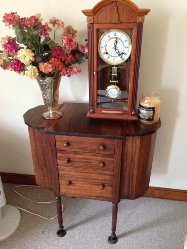 Antique Martha Washington Mahogany Sewing Cabinet table, Excellent Condition
