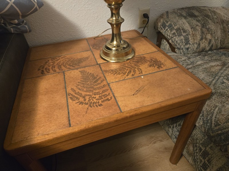 Teal And Teak Tables