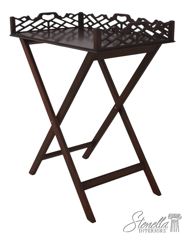 72624: BAKER Mahogany Chippendale Style Butlers Tray Table