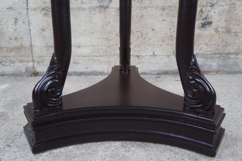 French Directoire Crackle Lacquer Gueridon Swan Pedestal Table Sculpture Stand gallery