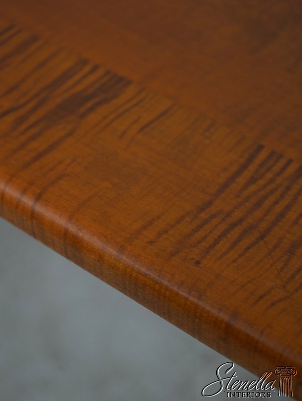 L70685: Eldred Wheeler Attributed Benchmade Tiger Maple Dining Tavern Table gallery