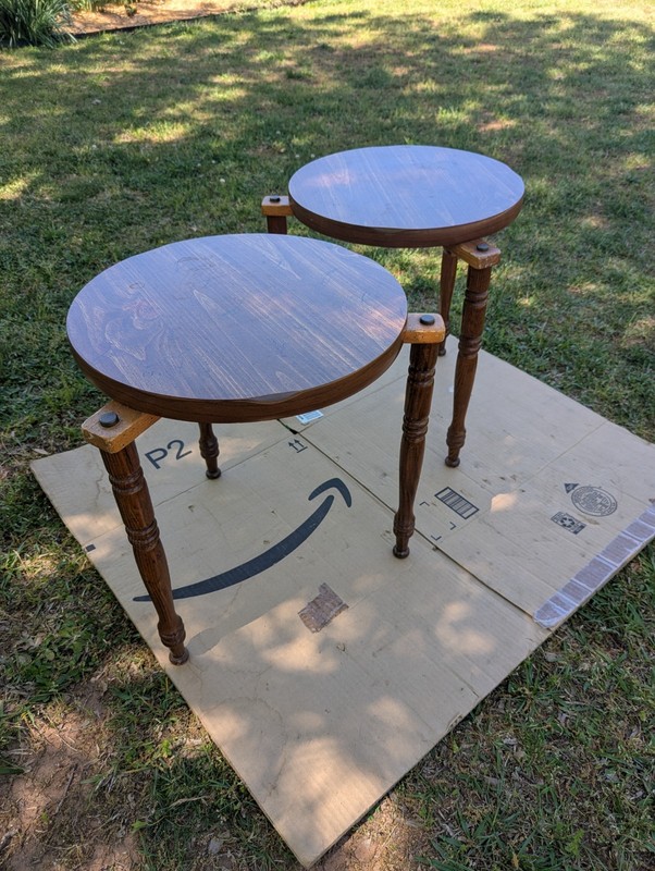VINTAGE Set Of 2 MCM Mid Century Modern Side Tables Nesting Stackable