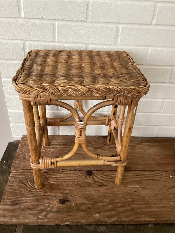 Vintage Pier 1 Rattan Accent table