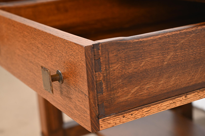 Limbert Antique Mission Oak Arts & Crafts Desk or Library Table, Refinished gallery
