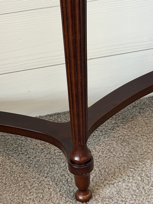 Vintage Bombay Company Mahogany Half Moon Demilune Entry Console Table READ gallery