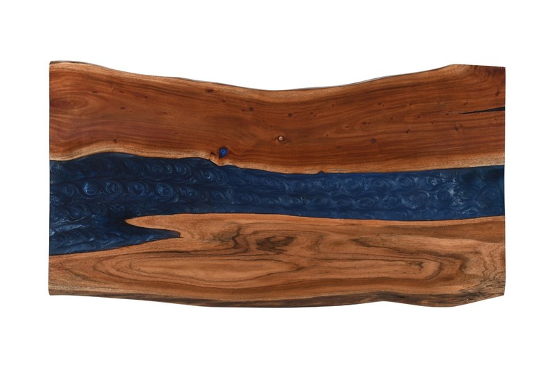 Acacia Epoxy Top Dining Table with Steel Leg gallery