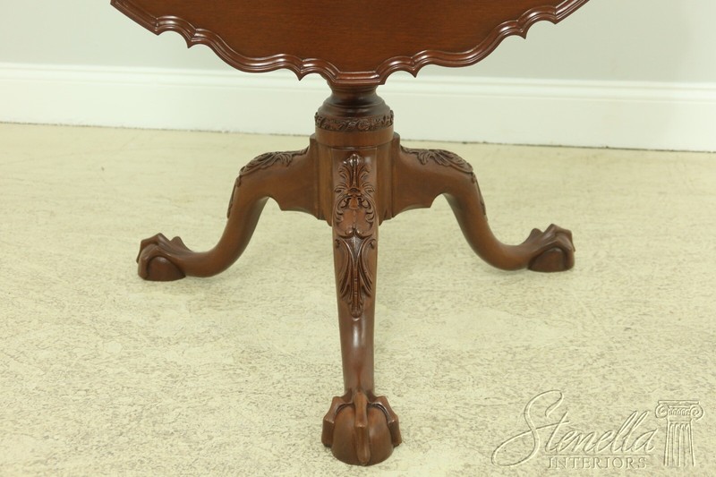 L54705EC: Bench Made Chippendale Ball & Claw Mahogany Tilt Top Table gallery