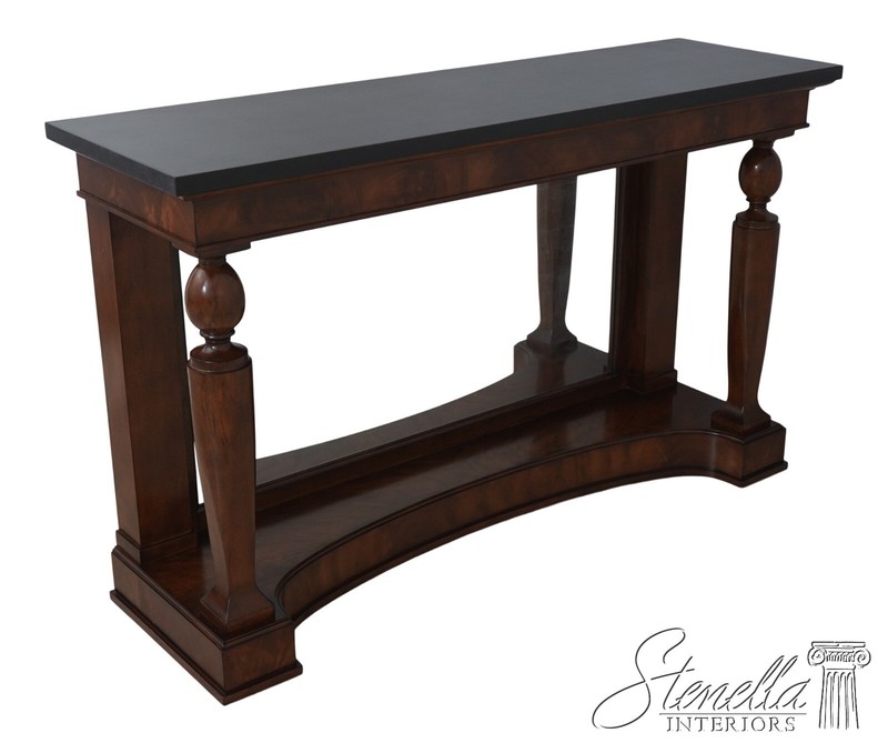 67675: BERNHARDT Empire Style Granite Top Sideboard Console Table