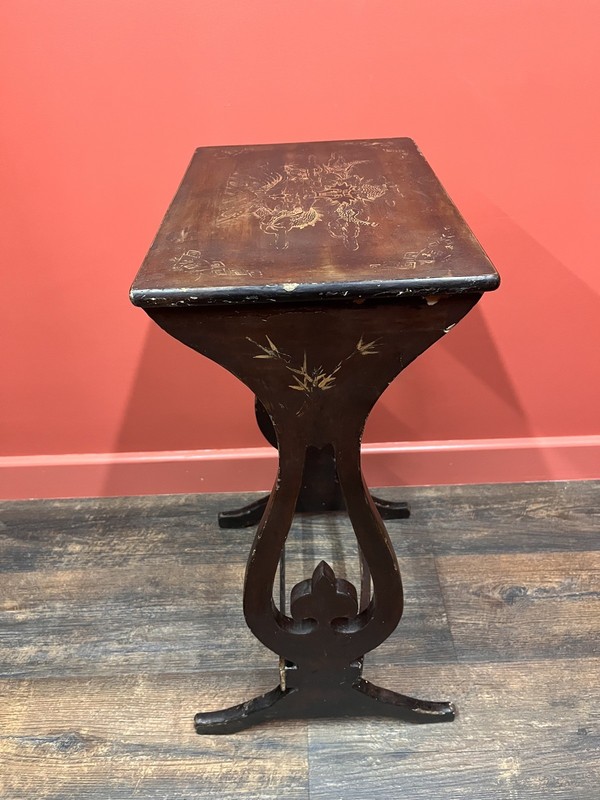 Antique 19th Century Regency Era Decorated Wooden Side Table FREE UK DELIVERY gallery