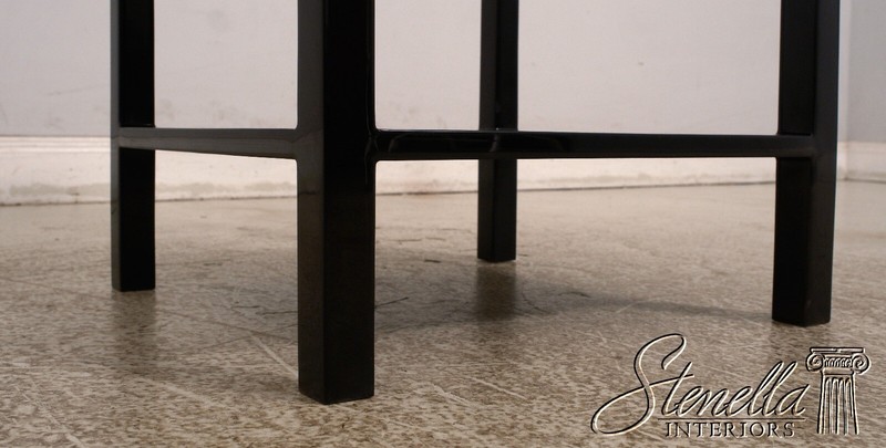 F51732EC: Modern Design Black Lacquer Occasional Table w. Red Oak Top gallery